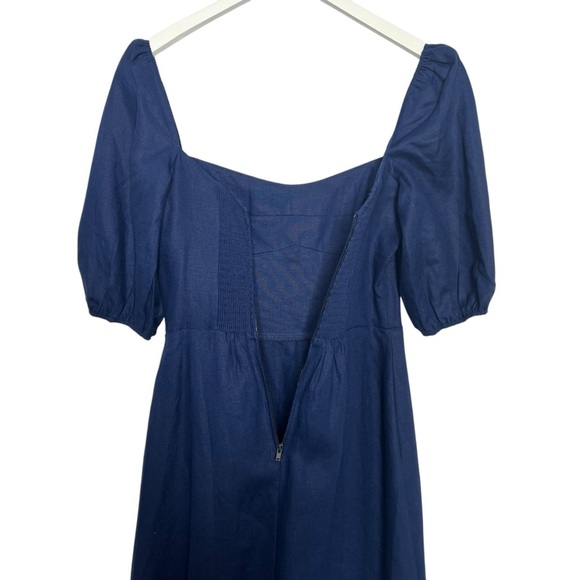 Reformation Belgium Linen Dress Danube Size 4 NEW - Picture 14 of 16